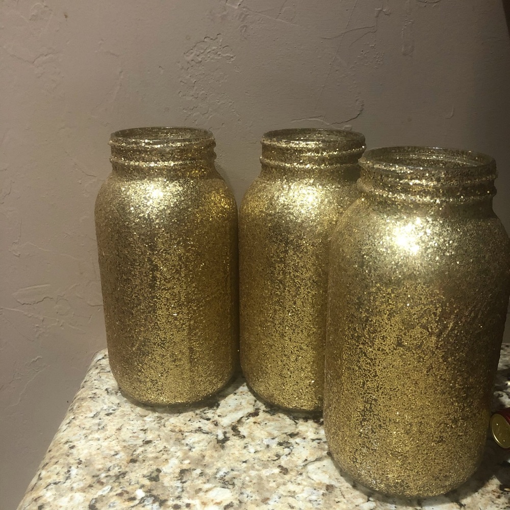 Gold glitter Large vases
